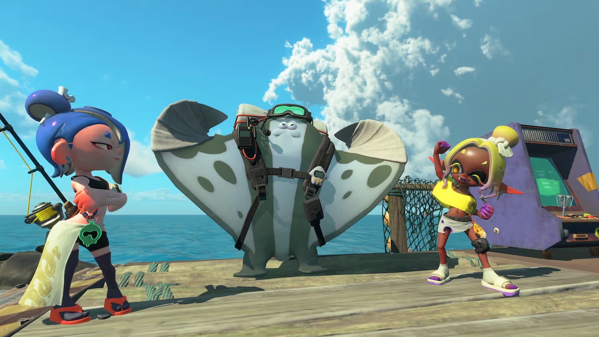 Splatoon Raiders gameplay showing gadget selection
