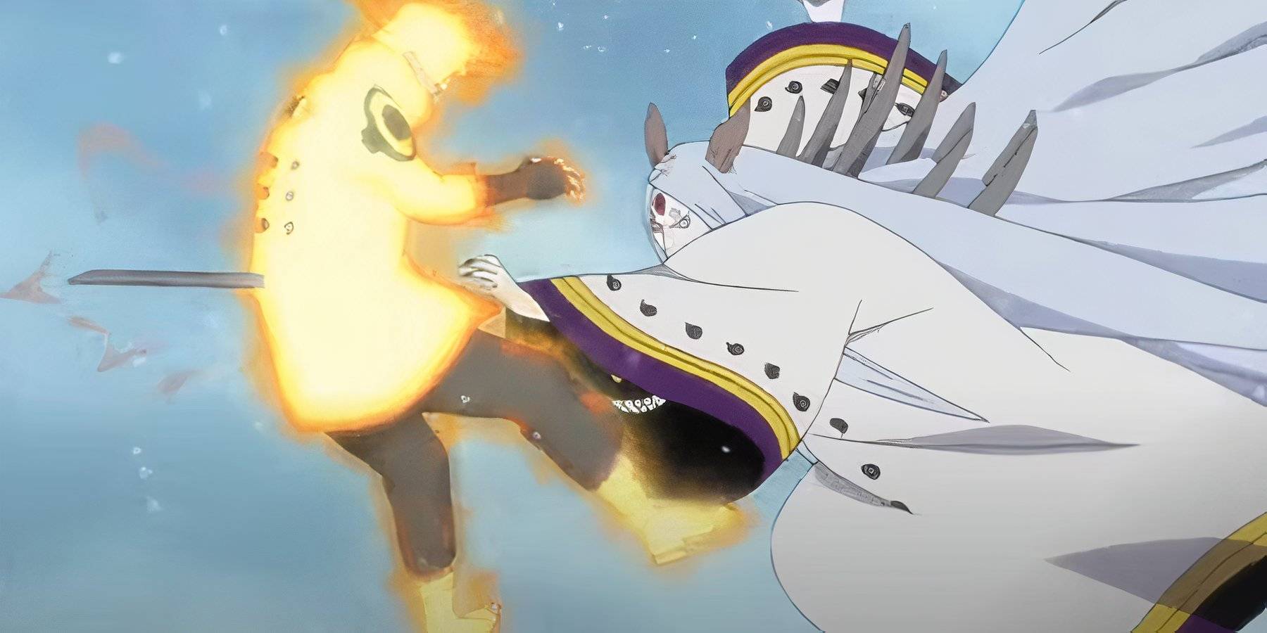 Naruto and Sasuke facing Kaguya