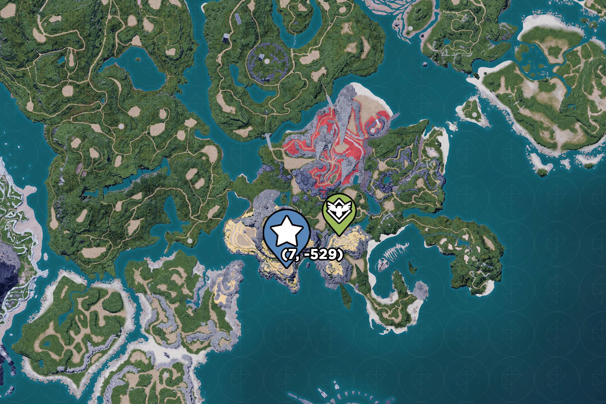 Palworld base location near Desolate Church