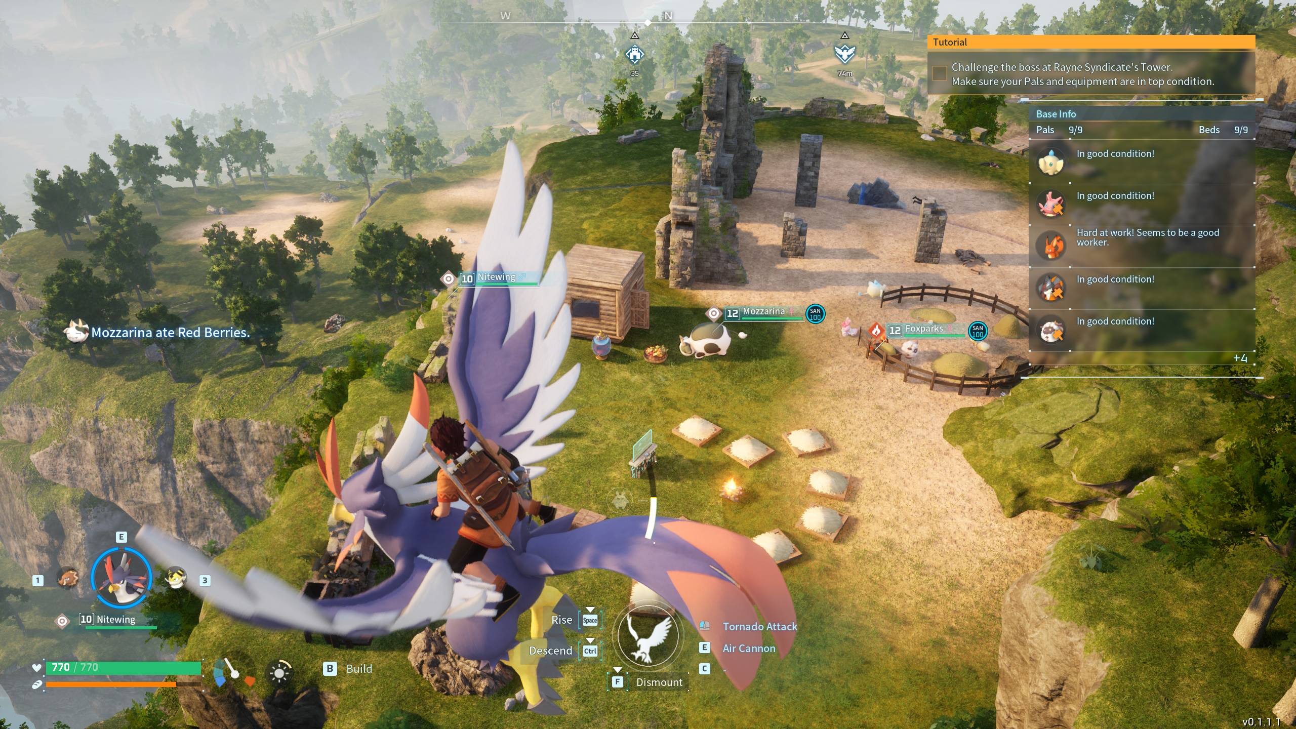 Twilight Dunes base location in Palworld