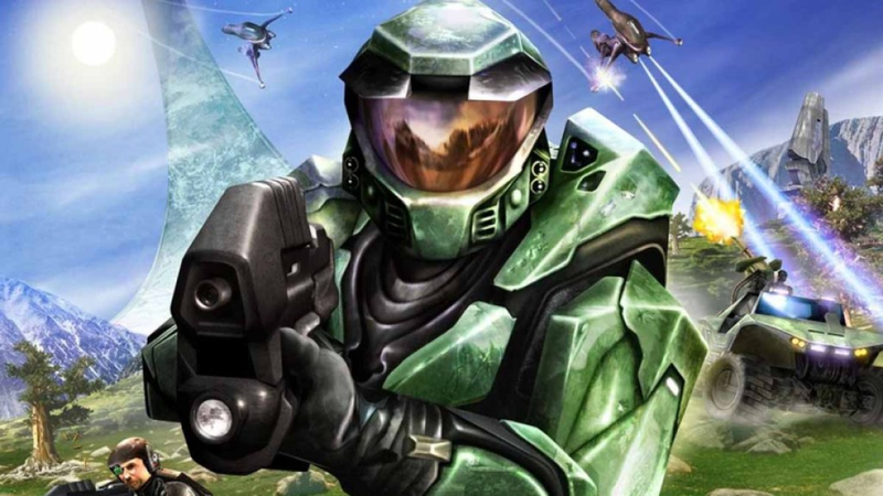 Halo Campaign Evolved gameplay screenshot showing the revamped visuals