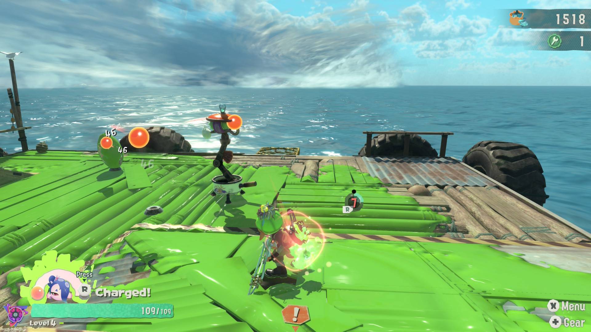 Close-up of technical tank gadget selection menu