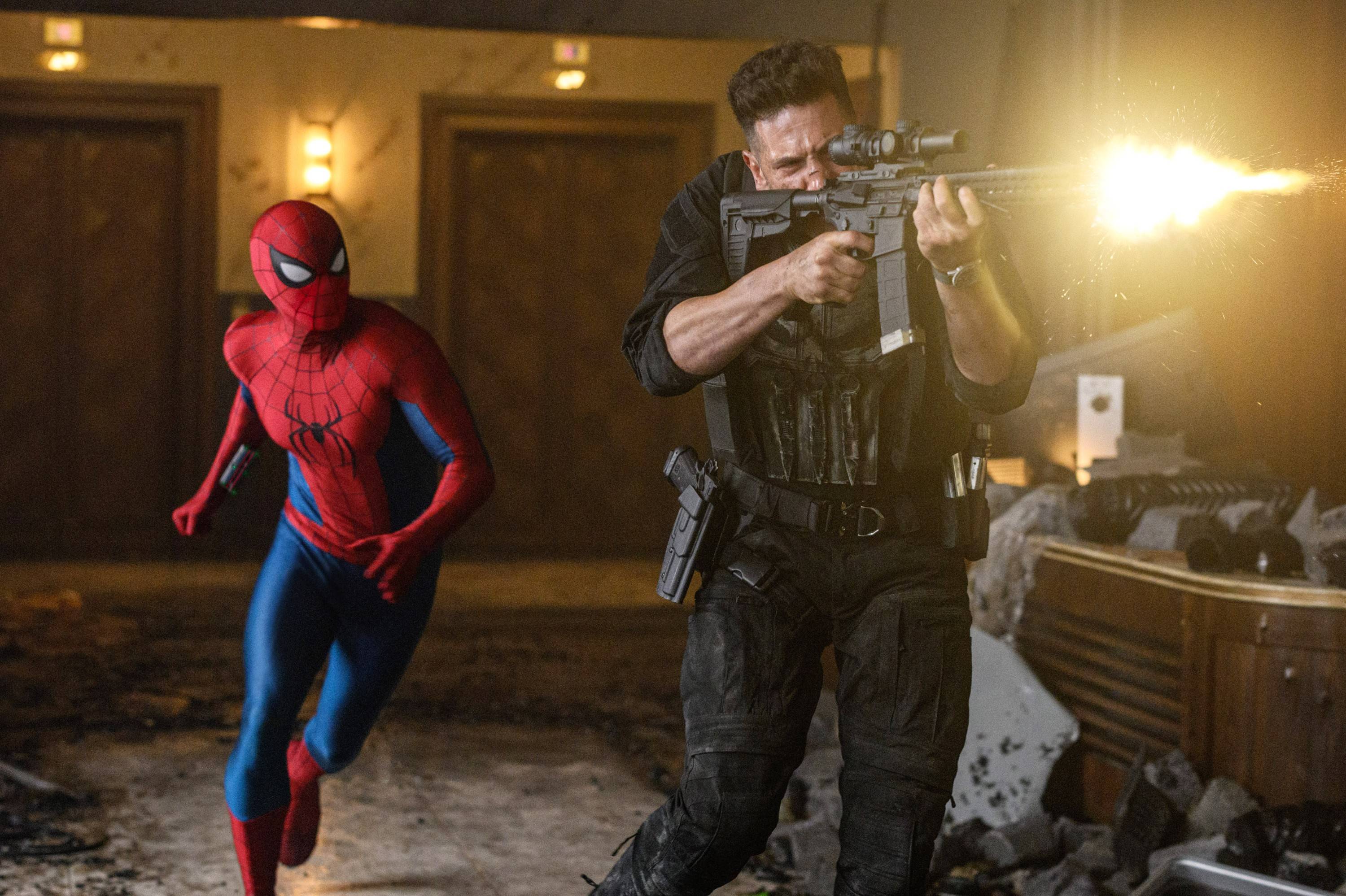 Jon Bernthal on the set of Spider-Man: Brand New Day